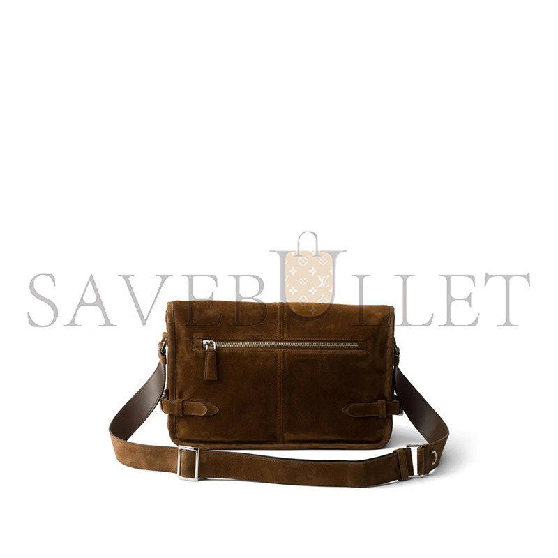 PRADA SUEDE SHOULDER BAG 2VD073 (30*20*11cm)